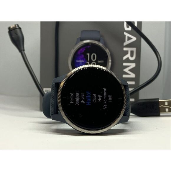 Garmin 62A020364 Unisex Gray Rubber Strap Digital Black Dial Smartwatch WAT38 main image 6